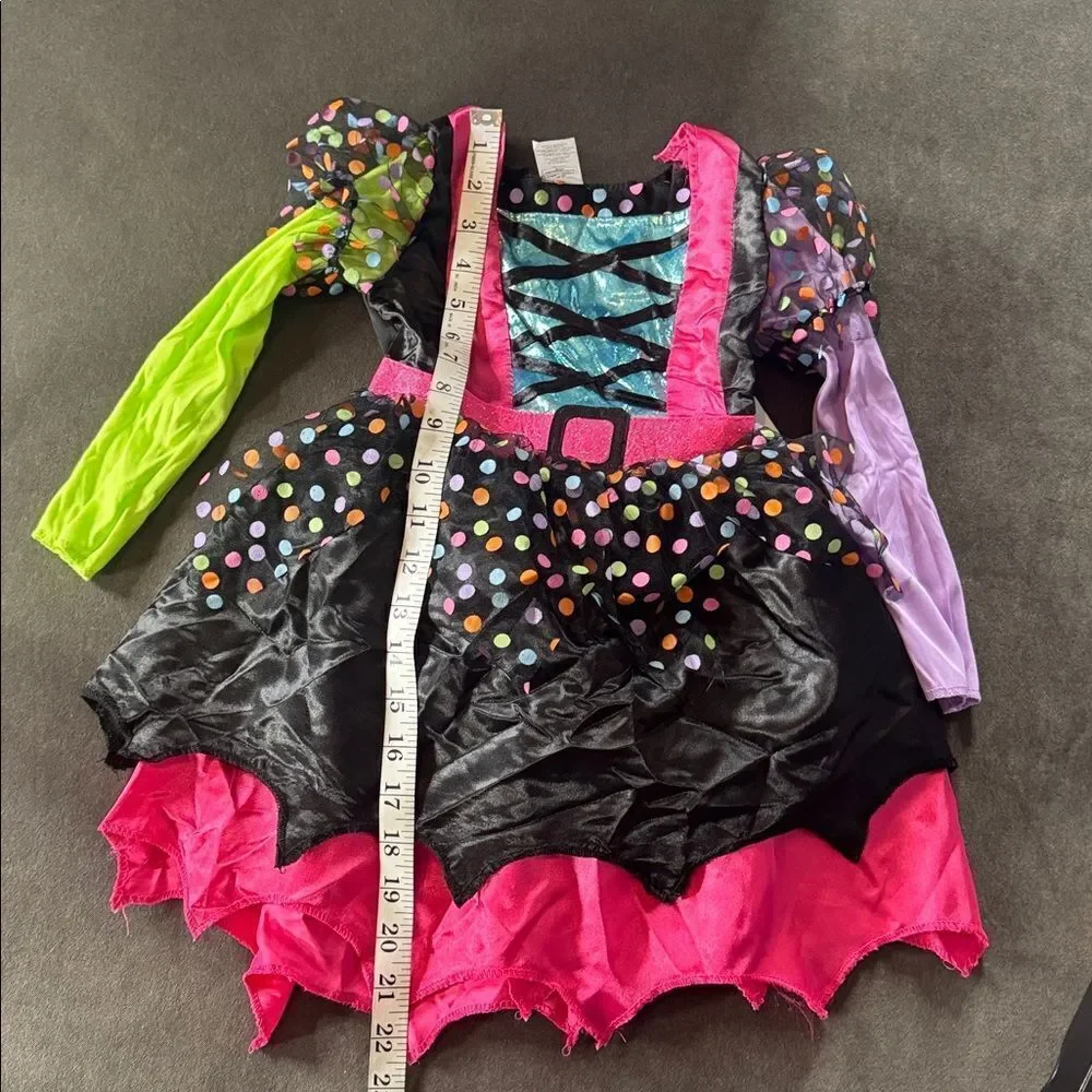 Kids Toddler Girl Polka Dot Witch Halloween Costume 3 Pieces Size 3T-4T NEW